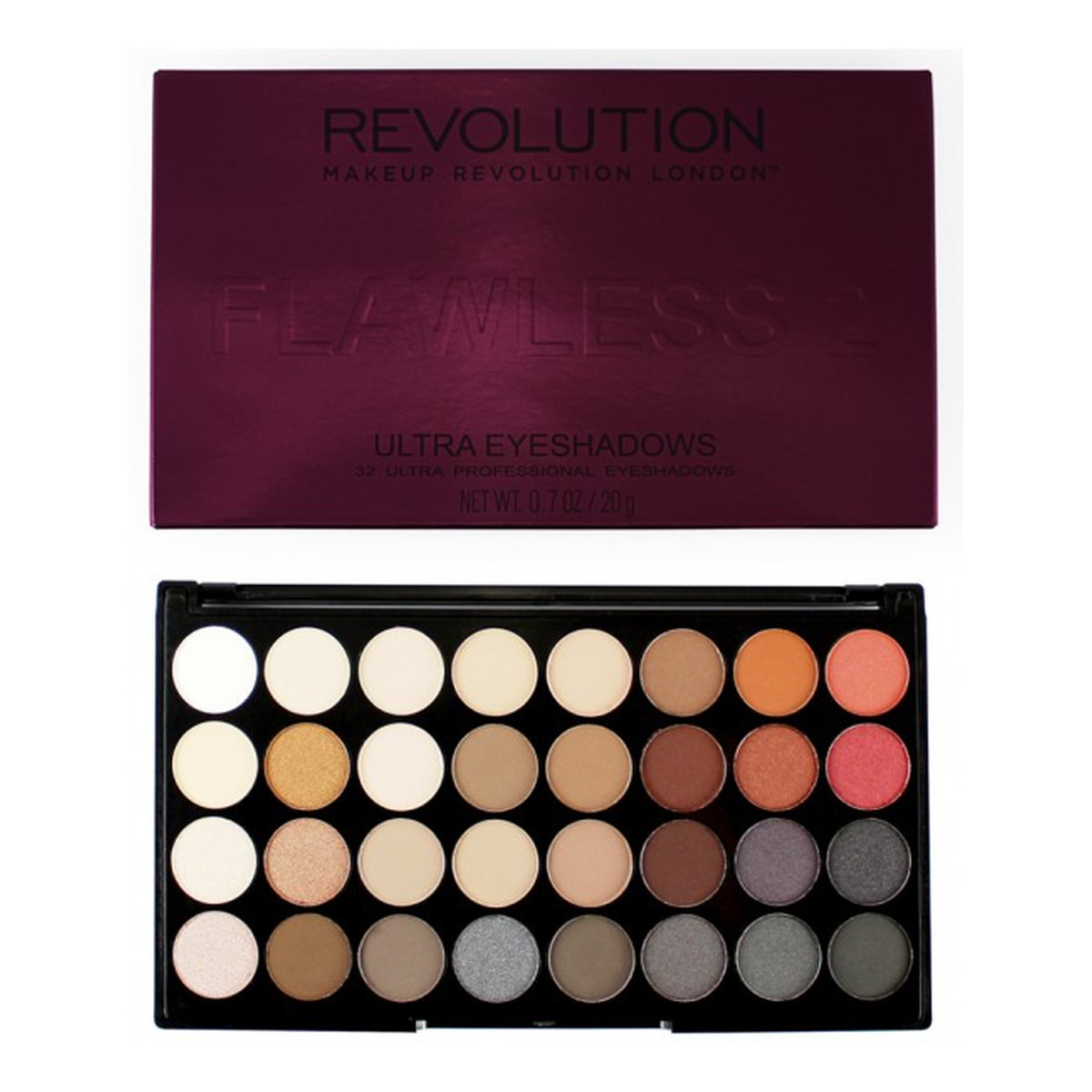 Makeup Revolution Flawless 2 Ultra Eyeshadows Paleta Cieni Do Powiek 20g