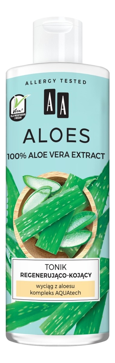 Aloes 100% aloe vera extract tonik regenerująco-kojący