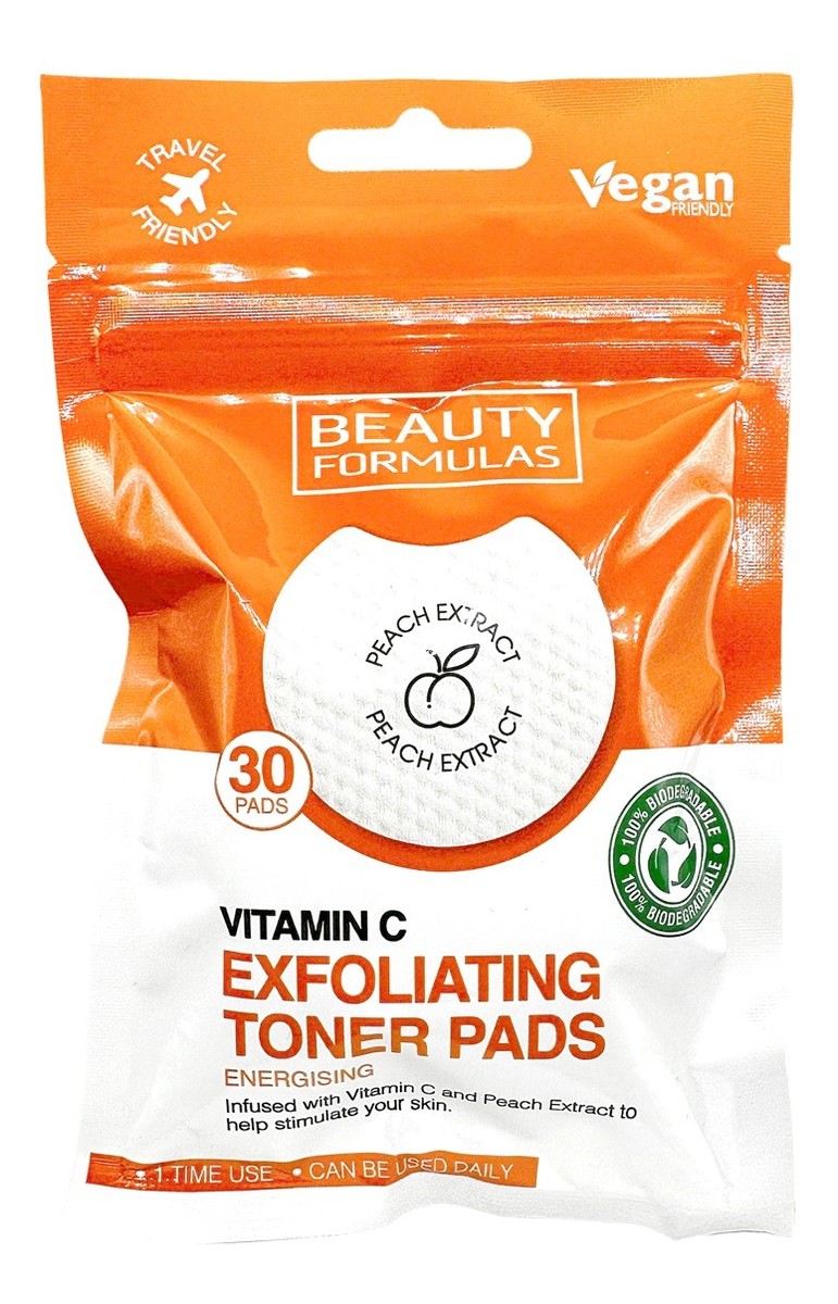 Exfoliating toner pads nasączone płatki złuszczające i energetyzujące-vitamin c 1op-30szt