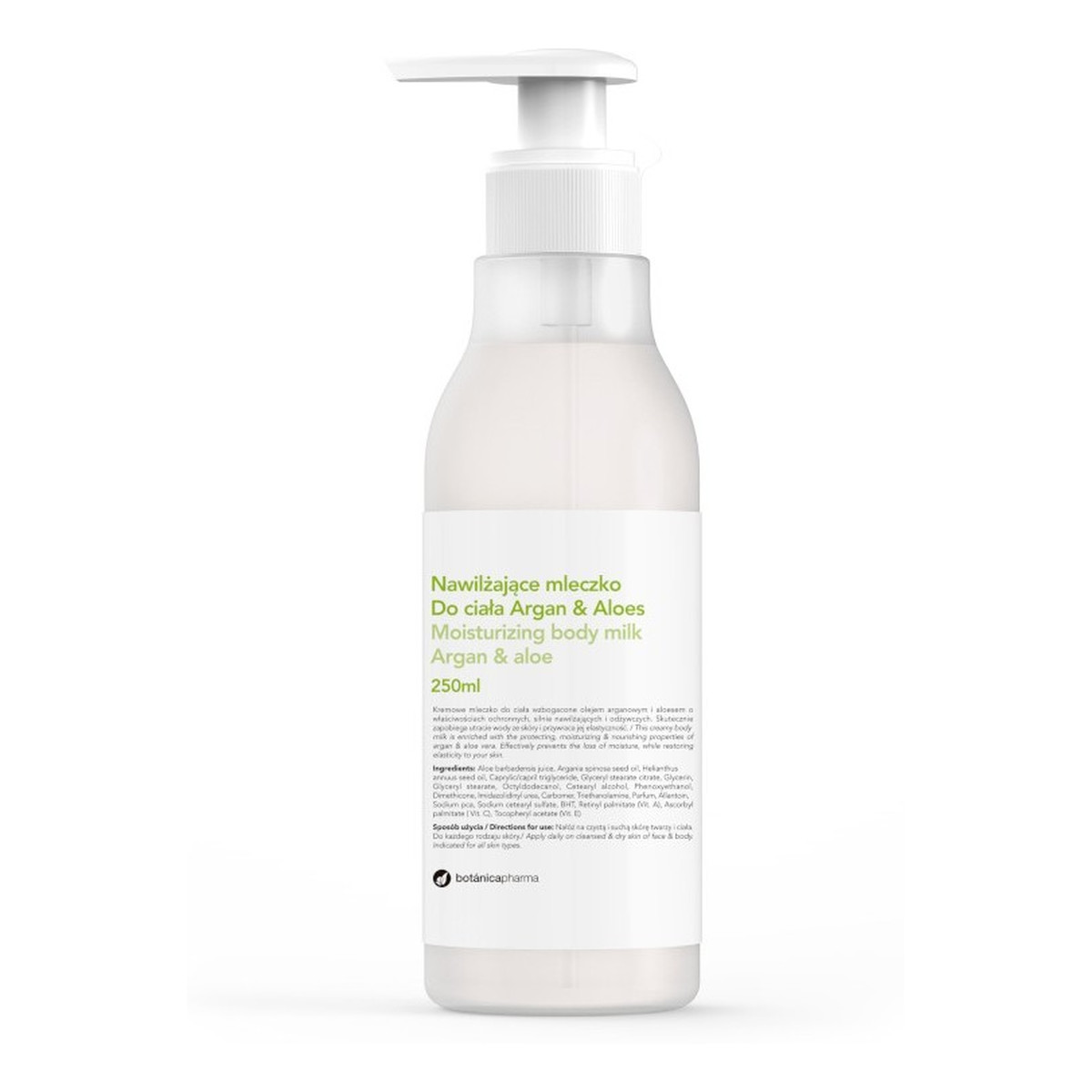 Botanicapharma Moisturizing Body Milk nawilżające mleczko do ciała Argan i Aloes 250ml