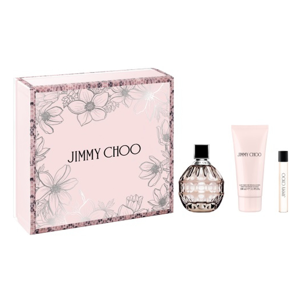 Jimmy Choo Zestaw woda perfumowana spray 100ml + balsam do ciała 100ml + miniatura wody perfumowanej 7.5ml