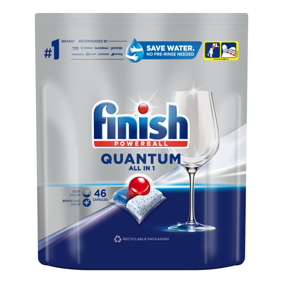 Finish Quantum all in 1 kapsułki do zmywarki fresh 46szt