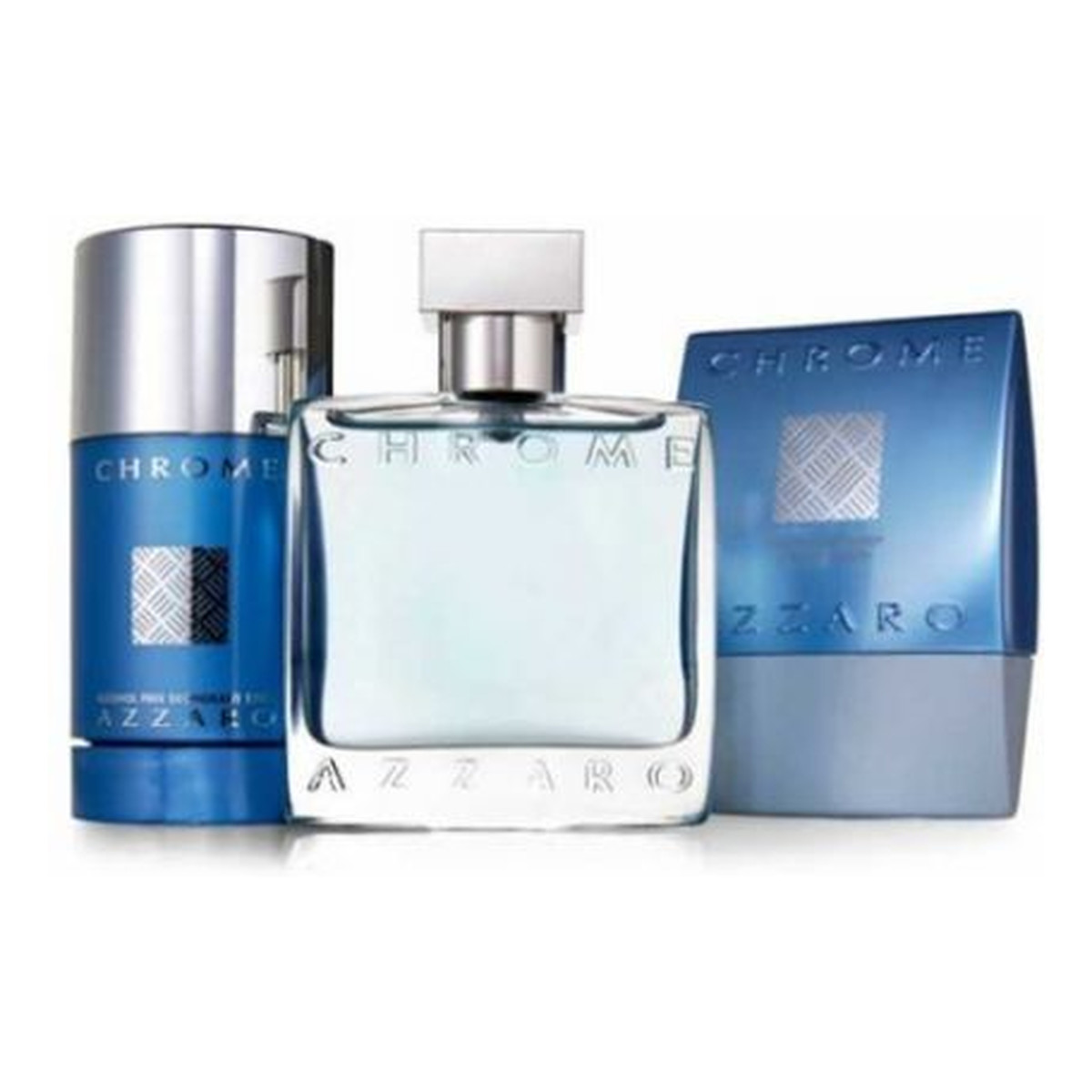 Azzaro Azzaro Chrome Zestaw Woda toaletowa + balsam po goleniu + dezodorant w sztyfcie