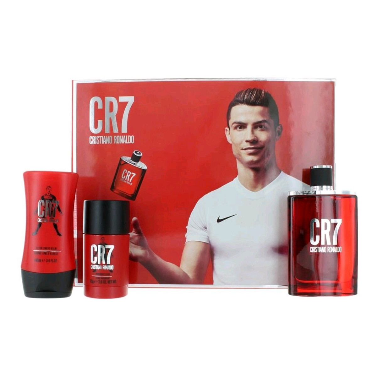 Cristiano Ronaldo CR7 Zestaw woda toaletowa spray 100ml + dezodorant sztyft 75g + balsam po goleniu 100ml