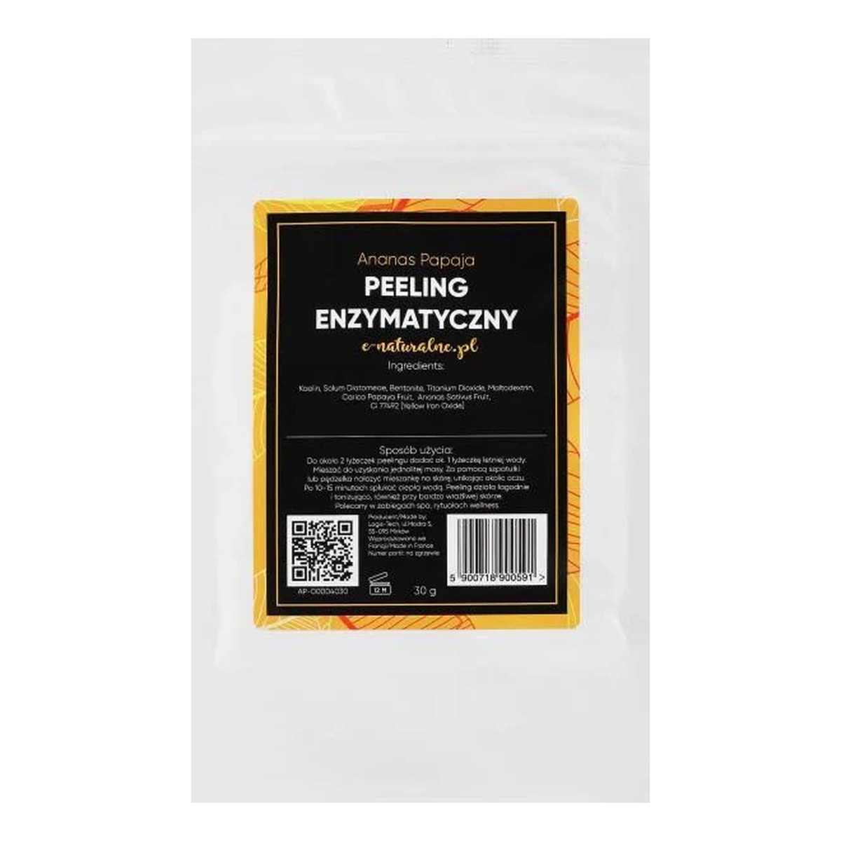 E-Naturalne Peeling enzymatyczny - ananas i papaja 30g