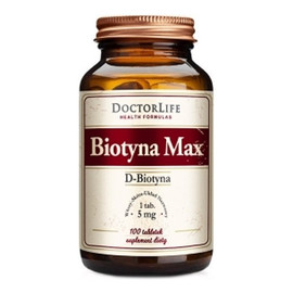 Biotyna Max D-Biotyna 5mg suplement diety 100 tabletek