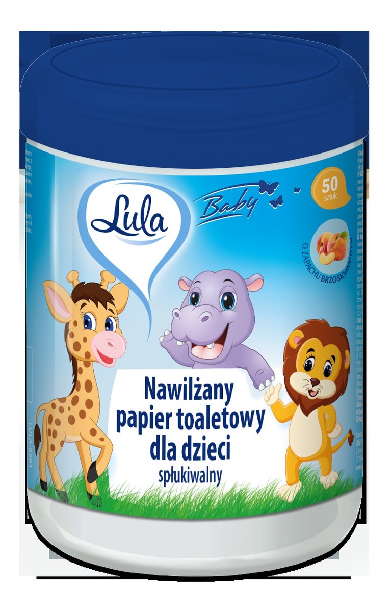 NAWILŻANY PAPIER TOALETOWY DLA DZIECI 50SZTUK