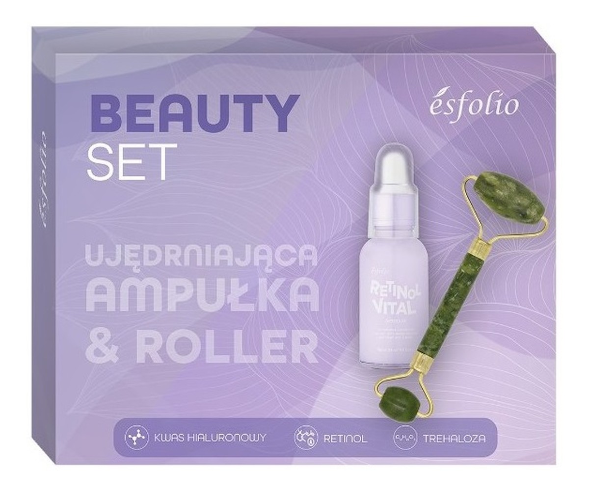 Zestaw ujędrniająca ampułka 30ml + roller z jadeitu