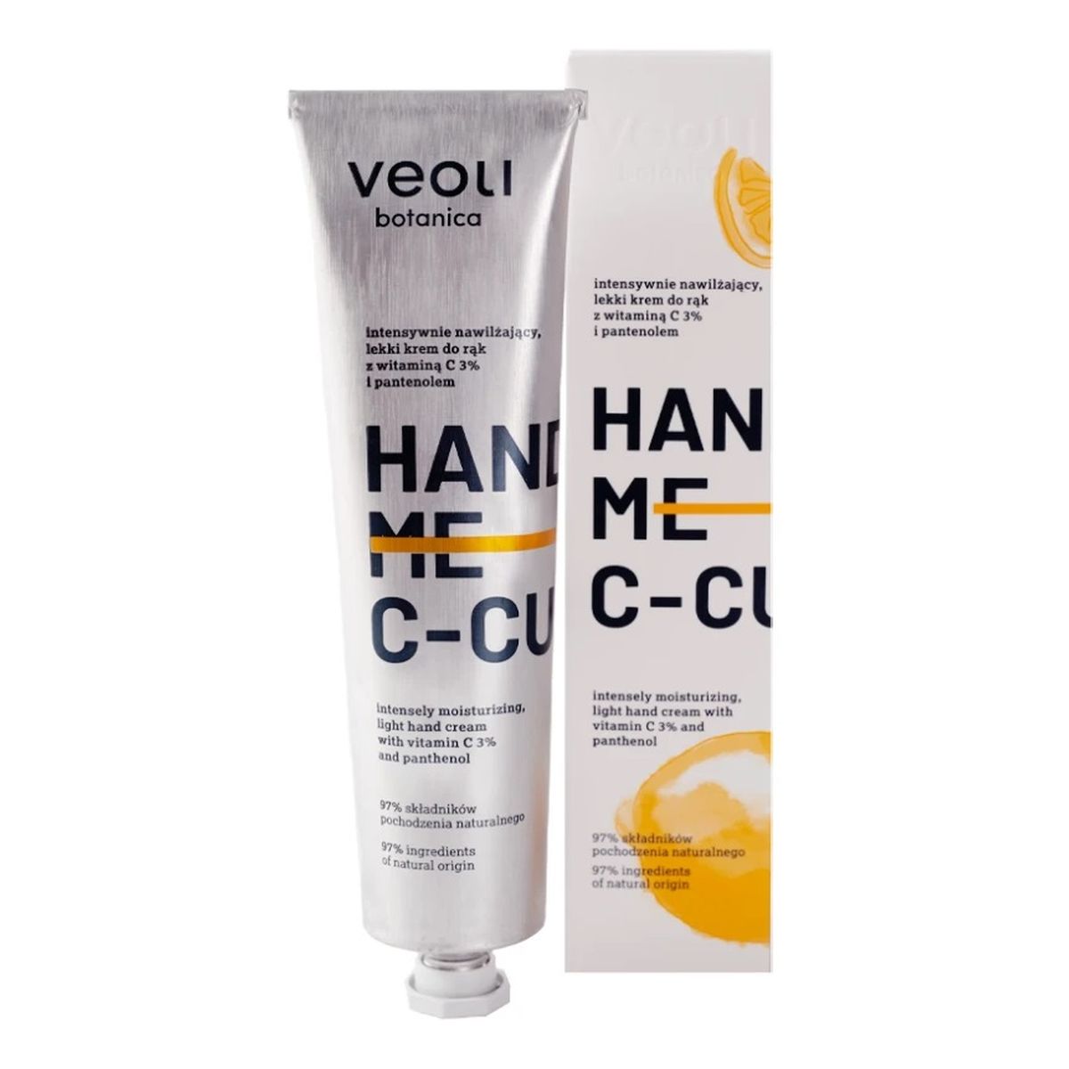 Veoli Botanica Hand Me C-Cure intensywnie nawilżający lekki Krem do rąk z witaminą c 3% i pantenolem 75ml