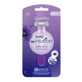 My intuition quattro smooth violet bloom jednorazowe maszynki do golenia dla kobiet 3szt