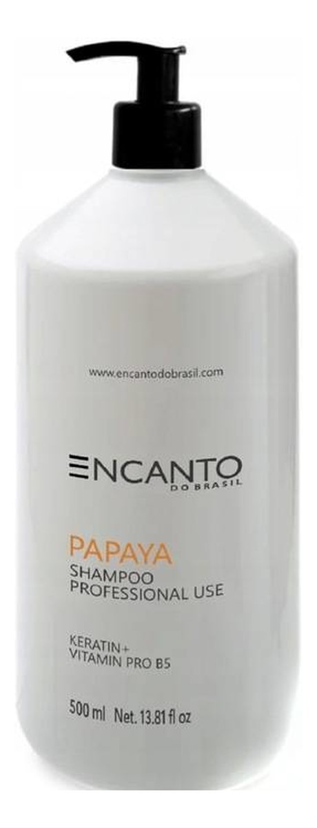 Brasil Nanox Shampoo Papaya +Keratin, Vitamin Pro B5 Szampon nawilżająco - odżywczy do włosów