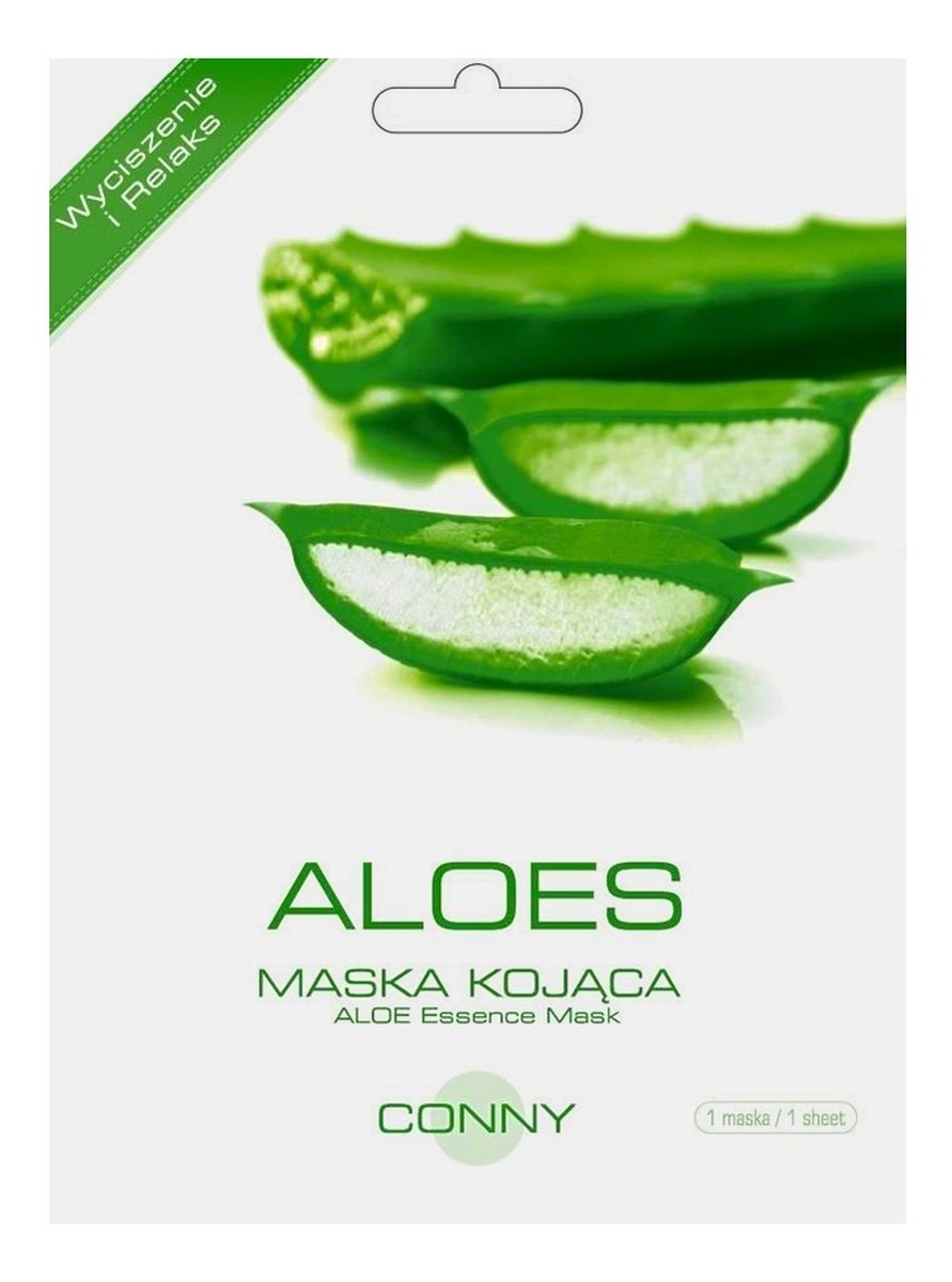 wyciszenie i relaks kojąca maseczka w płachcie Aloes