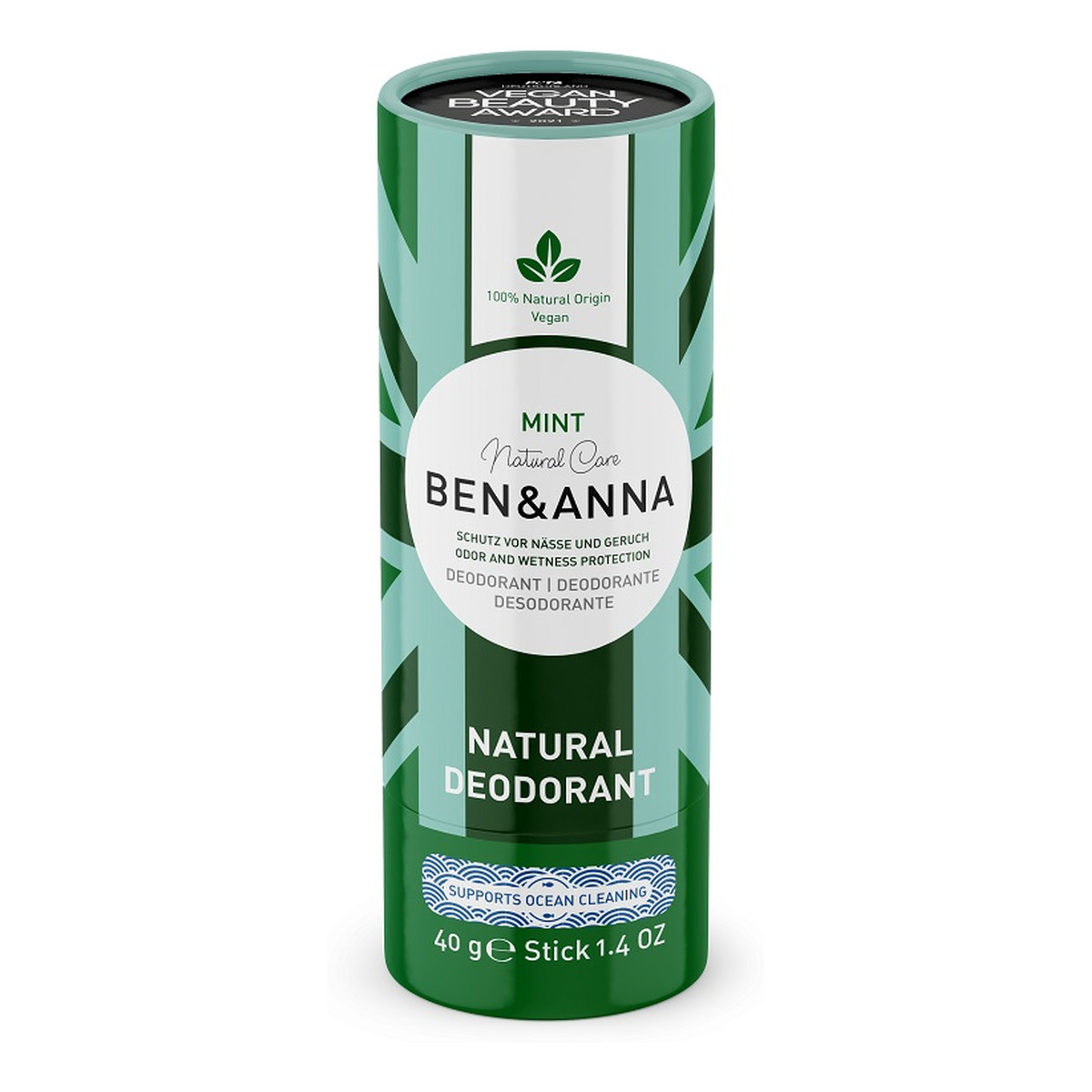 Ben&Anna Natural Soda Deodorant naturalny dezodorant na bazie sody sztyft kartonowy Mint 40g