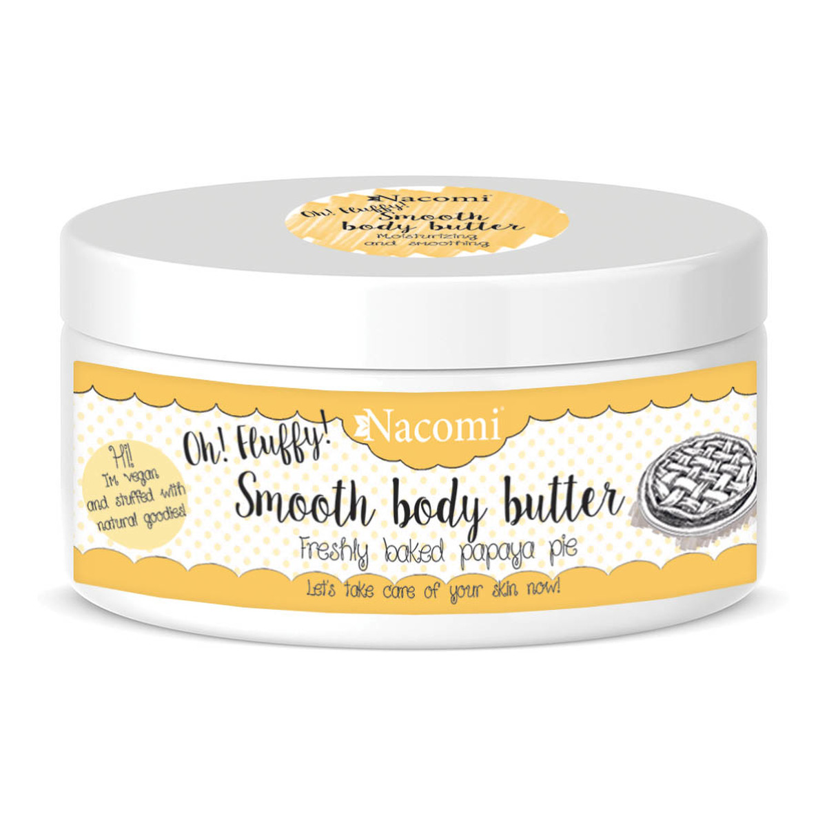 Nacomi Oh! Fluffy! Smooth Body Butter Lekkie Masło Do Ciała Świeże Ciasto Z Papają 100ml
