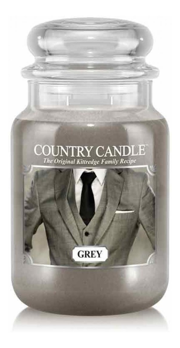 Duża świeca zapachowa z dwoma knotami grey