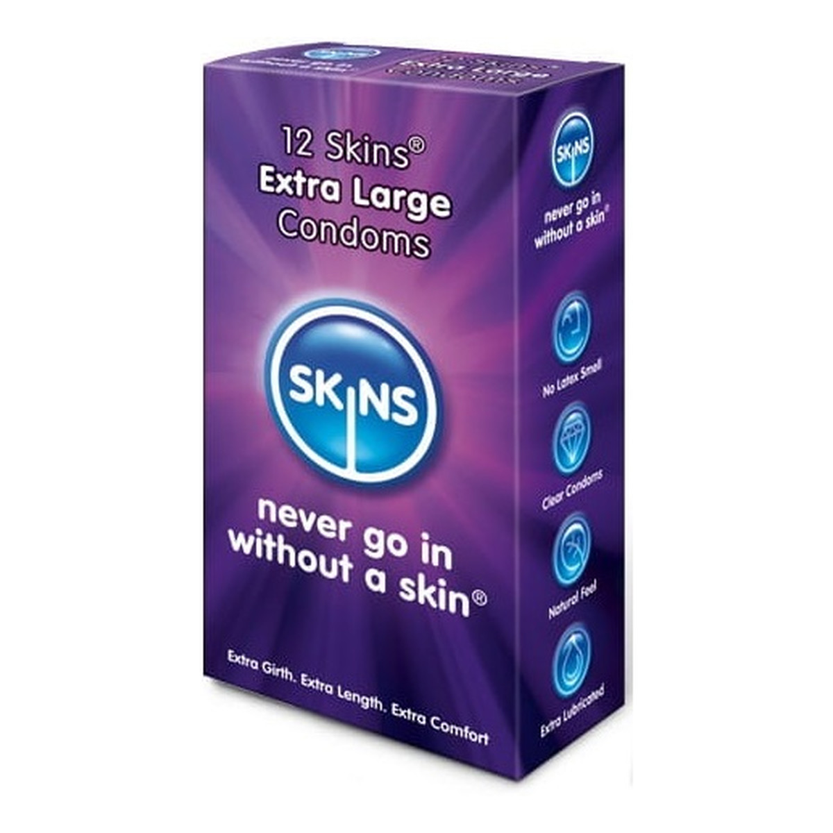 Skins Extra large condoms prezerwatywy powiększone 57mm 12szt.