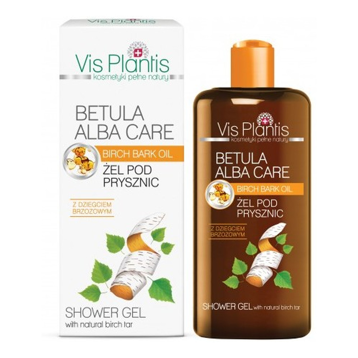 Vis Plantis Betula Alba Care Żel Pod Prysznic Z Naturalnym Dziegciem Brzozowym 300ml