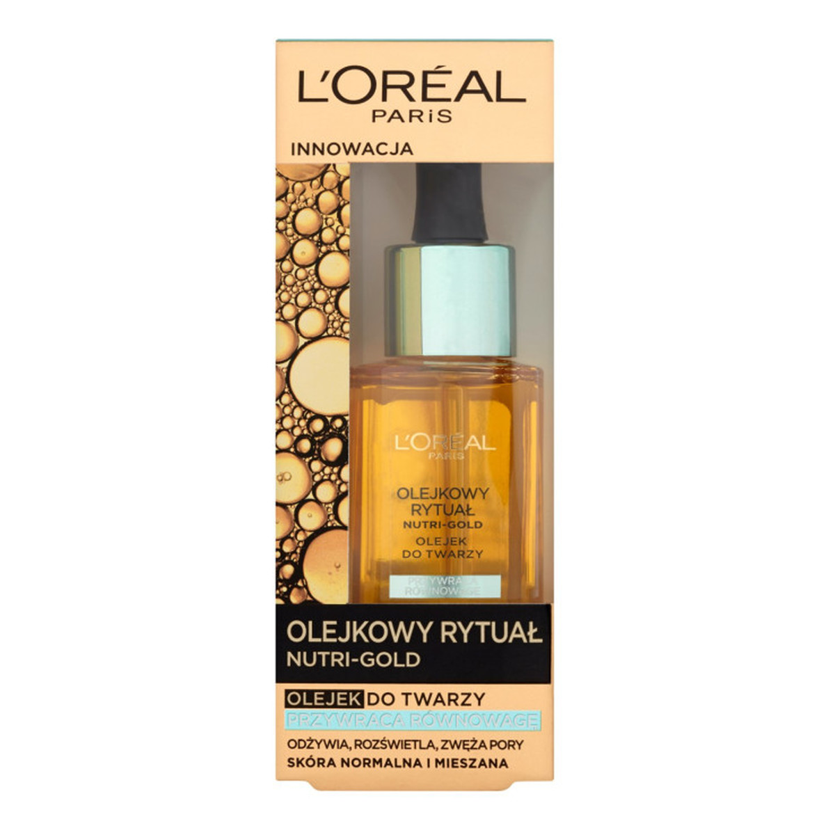 L`oreal Nutri-Gold Olejkowy Rytuał olejek do twarzy do cery normalnej i mieszanej 50ml