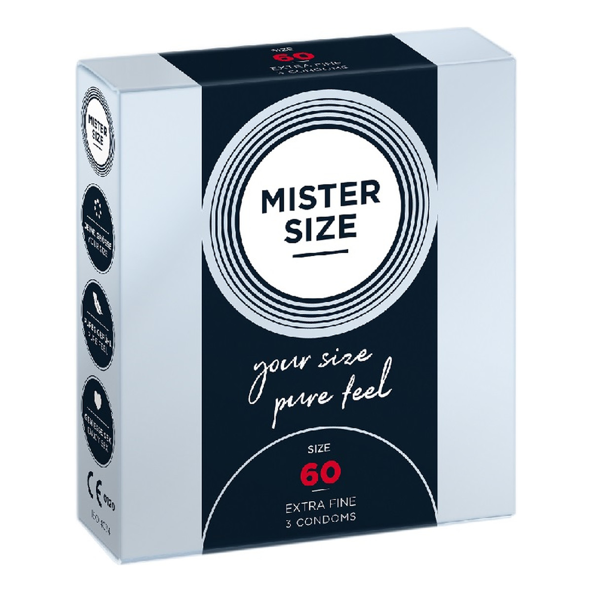 Mister Size Condoms prezerwatywy dopasowane do rozmiaru 60mm 3szt.