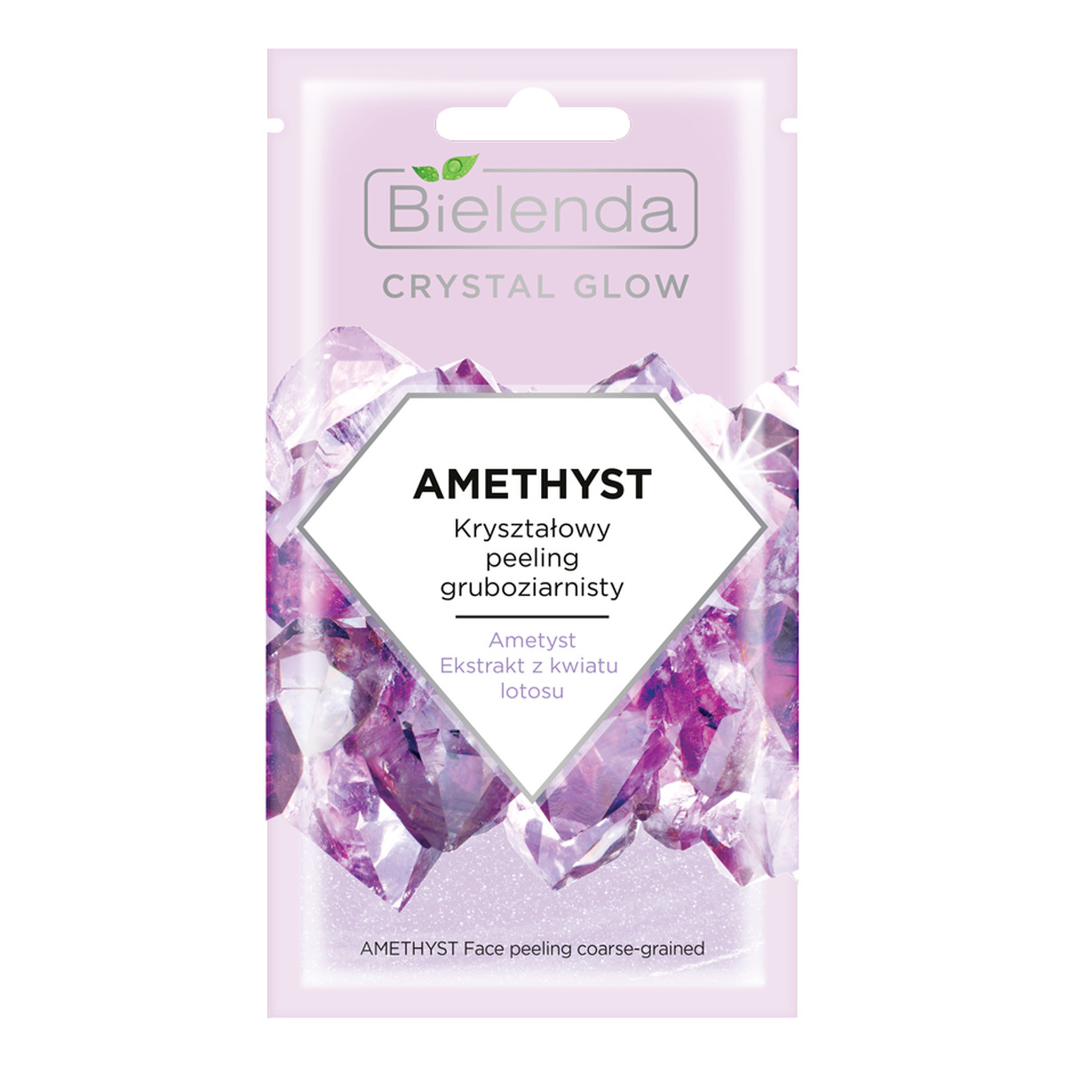 Bielenda Crystal Glow AMETHYST - KRYSZTAŁOWY PEELING GRUBOZIARNISTY 8g