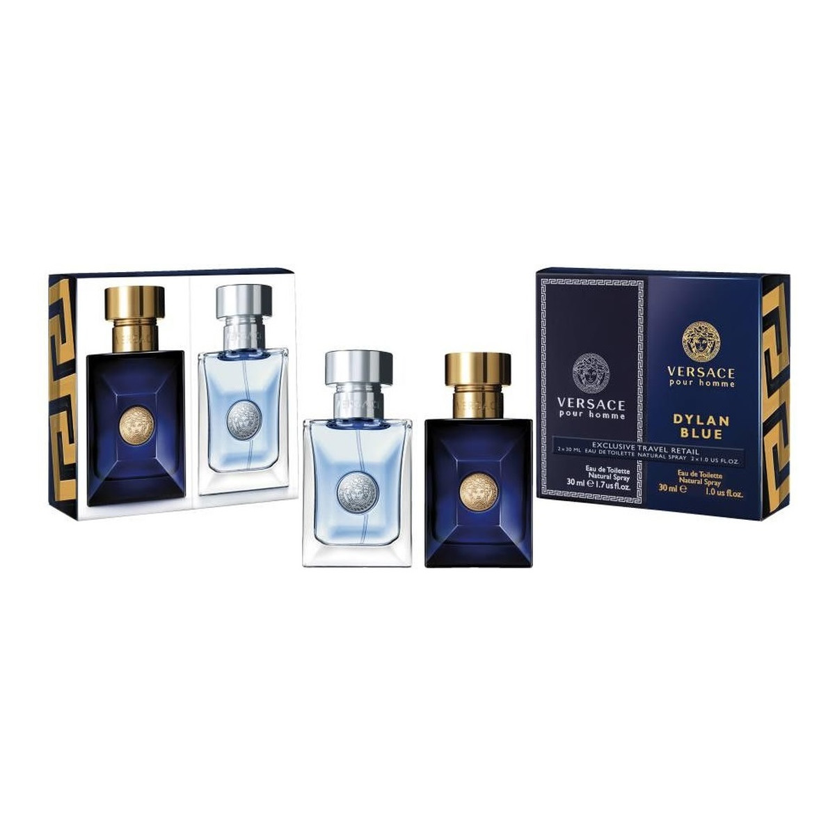 Versace Exclusive Travel Retail Zestaw pour homme woda toaletowa spray 30ml + pour homme dylan blue woda toaletowa spray 30ml