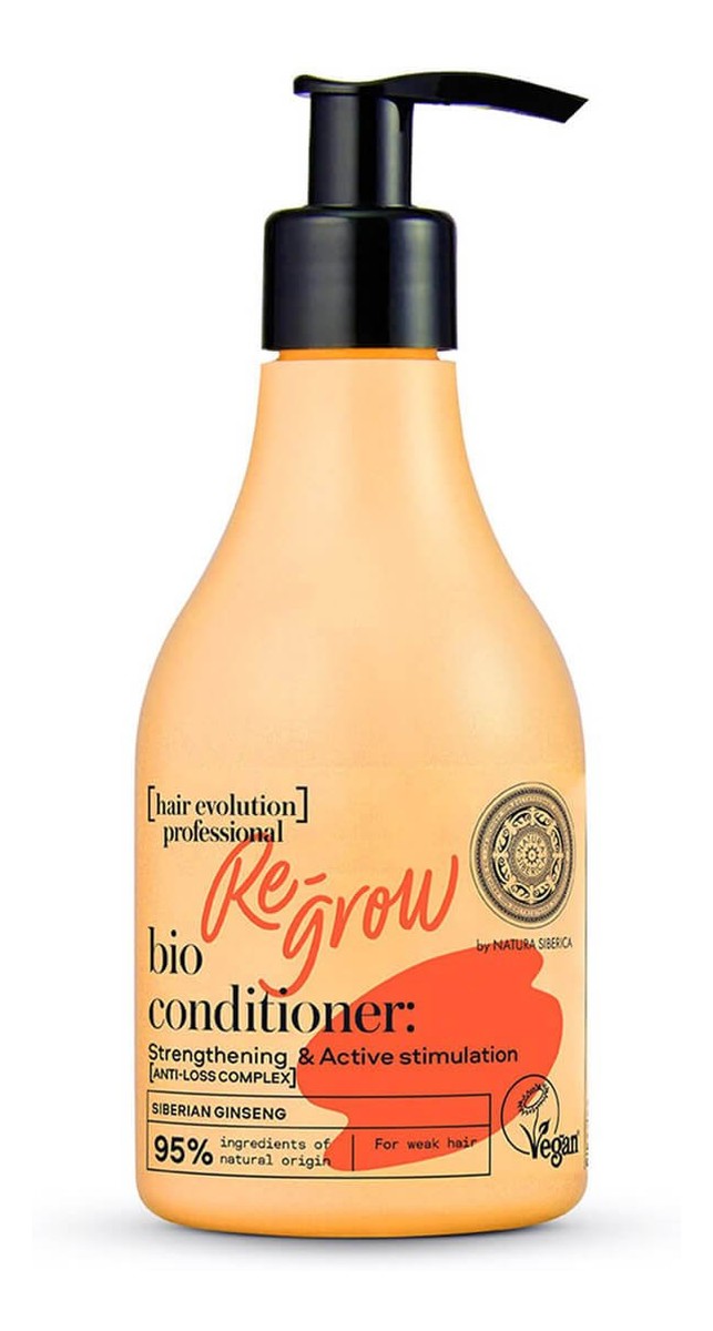 Naturalna wegańska odżywka do włosów osłabionych i wypadających RE-GROW wzmocnienie i aktywna stymulacja wzrostu Hair Evolution