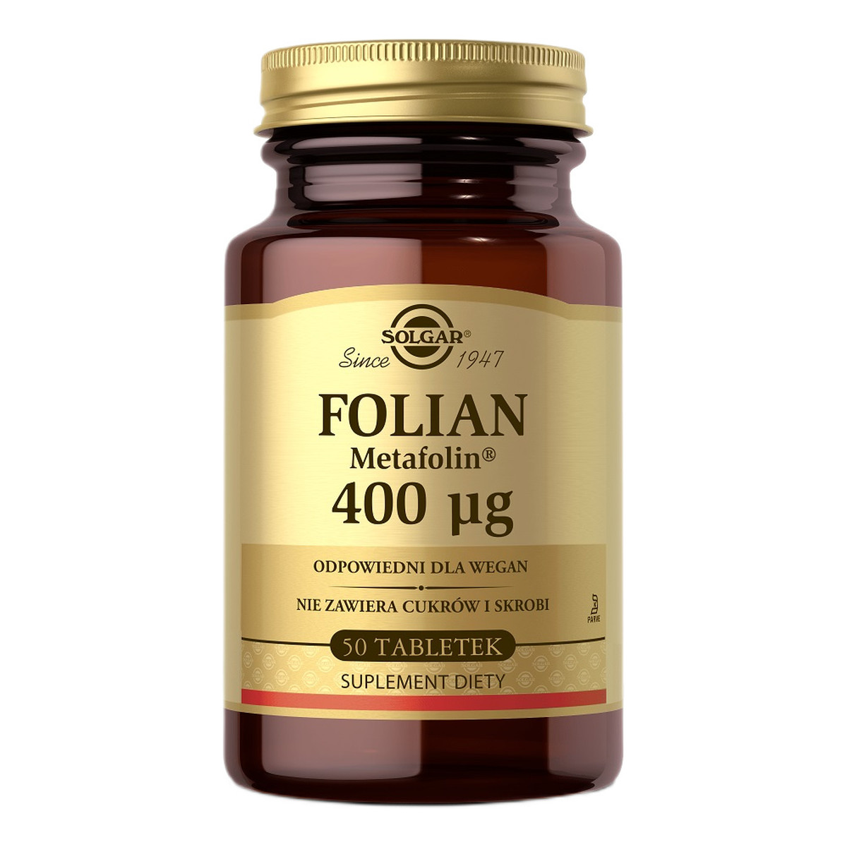 Solgar Folian (metafolin) 400 µg suplement diety 50 tabletek
