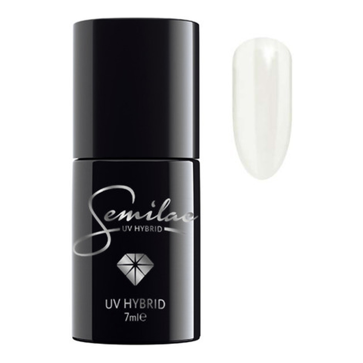 Semilac Black and White Lakier Hybrydowy Do Paznokci 7ml