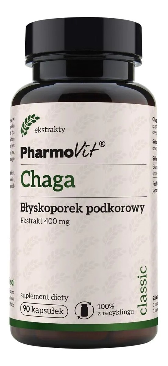 Chaga 400 mg suplement diety 90 kapsułek