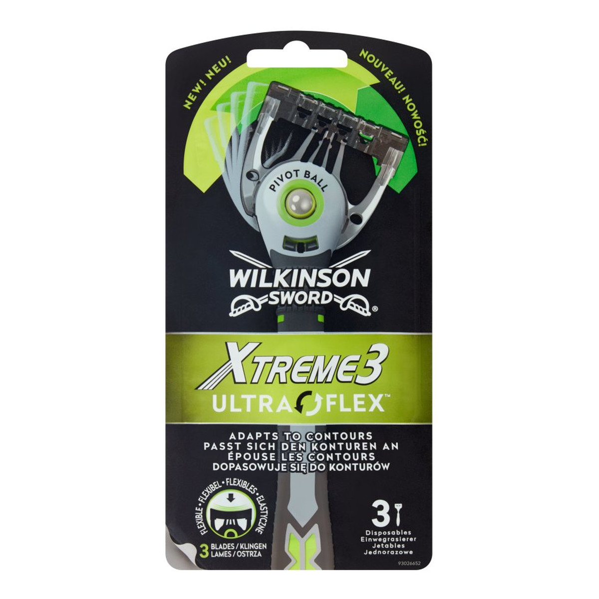 Wilkinson Xtreme3 Ultra Flex Jednorazowe maszynki do golenia 3 sztuki