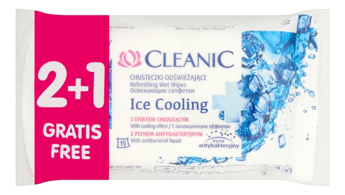 Ice Cooling Chusteczki odświeżające 3 x 15 sztuk