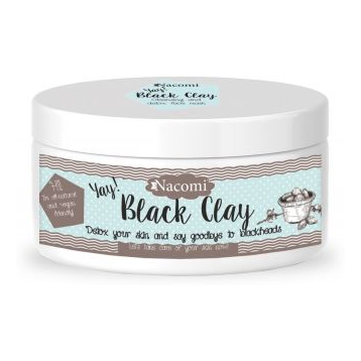 Nacomi Glinka Oczyszczająco–Detoksykująca Czarna Black Clay 90g