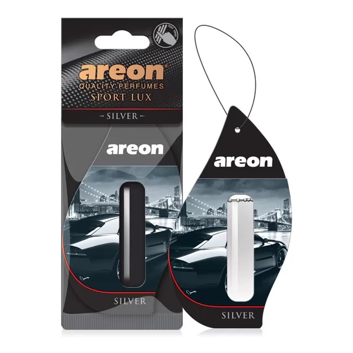 Areon Sport lux liquid zawieszka zapachowa do samochodu silver