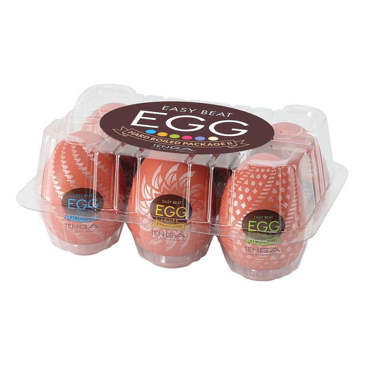 Tenga Easy Beat Egg Hard Boiled Package II Zestaw 6 jednorazowych masturbatorów w kształcie jajka