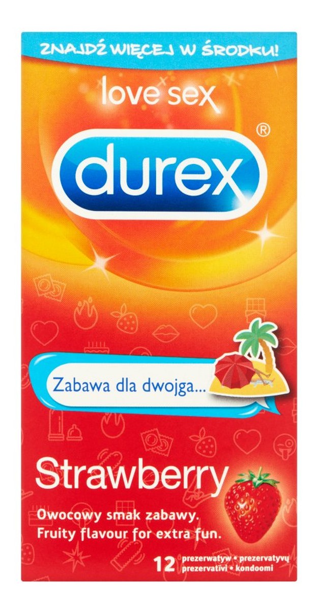 Strawberry Zabawa dla dwojga... Prezerwatywy 12 sztuk