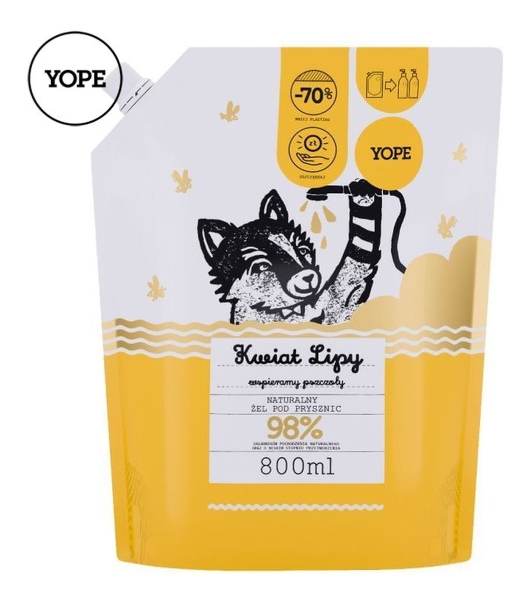 Naturalny Żel pod Prysznic Kwiat Lipy refill zapas