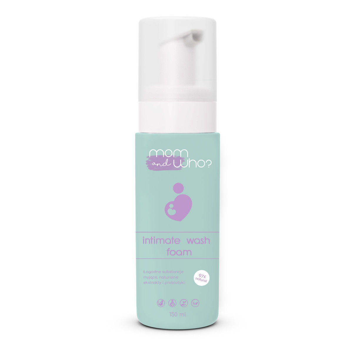 Mom and Who? Delikatna roślinna pianka do mycia okolic intymnych 150ml