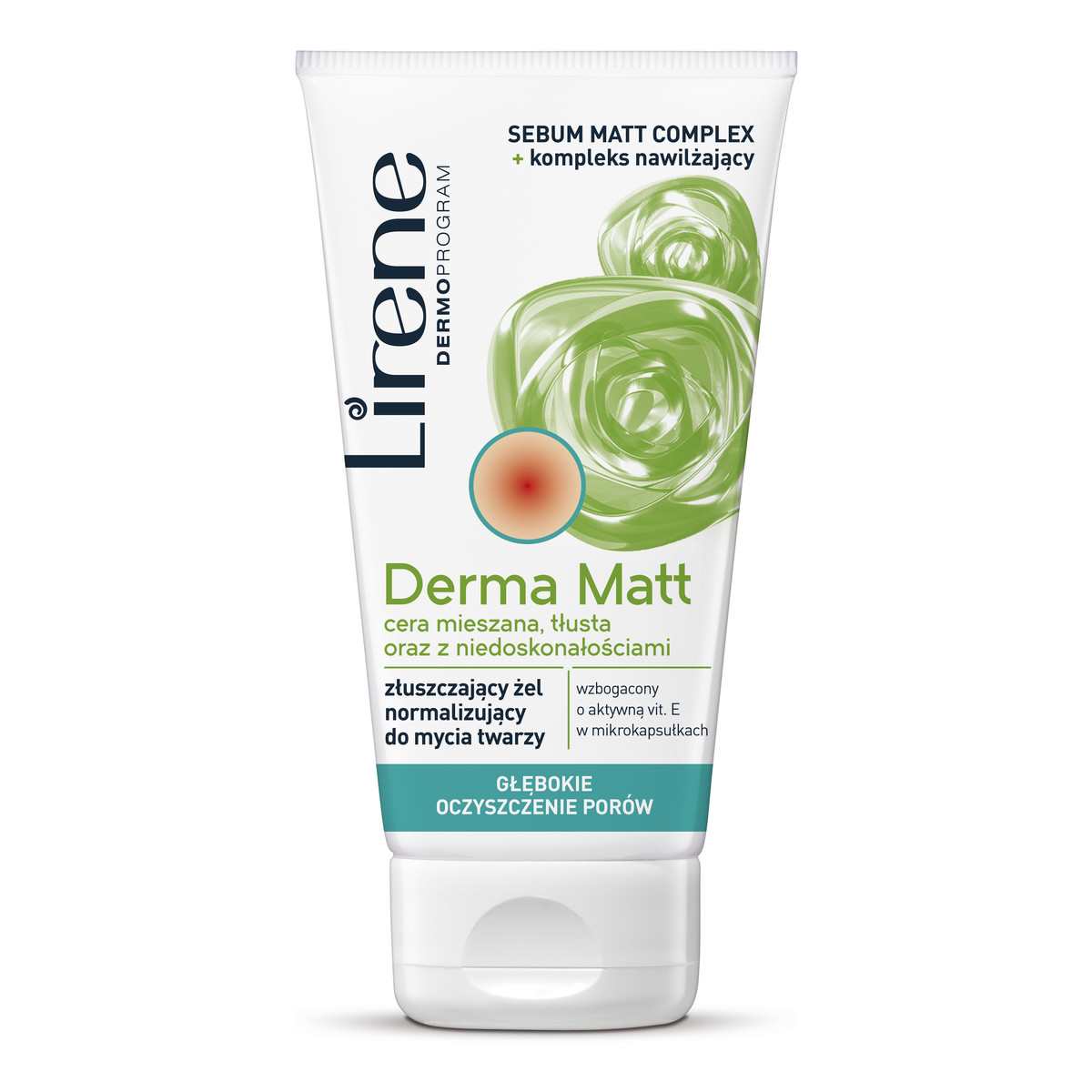 Lirene Derma Matt Złuszczający żel normalizujący do mycia twarzy 150ml