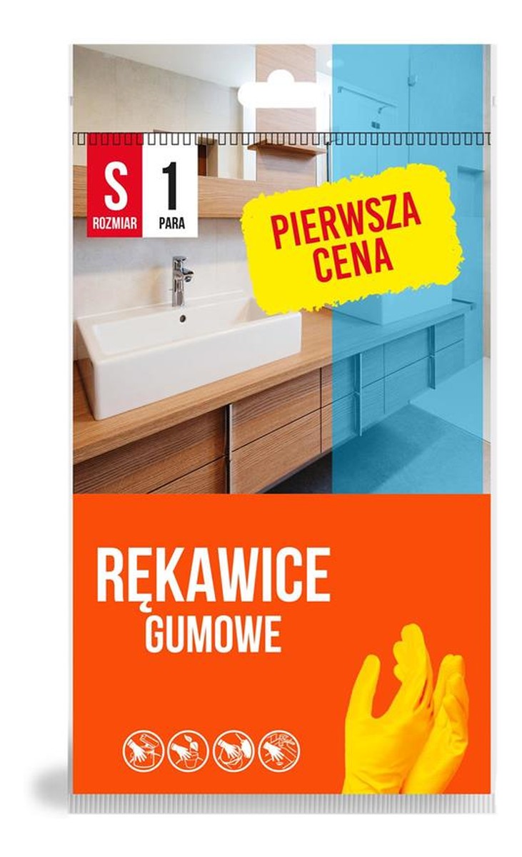 Rękawice gumowe rozmiar S