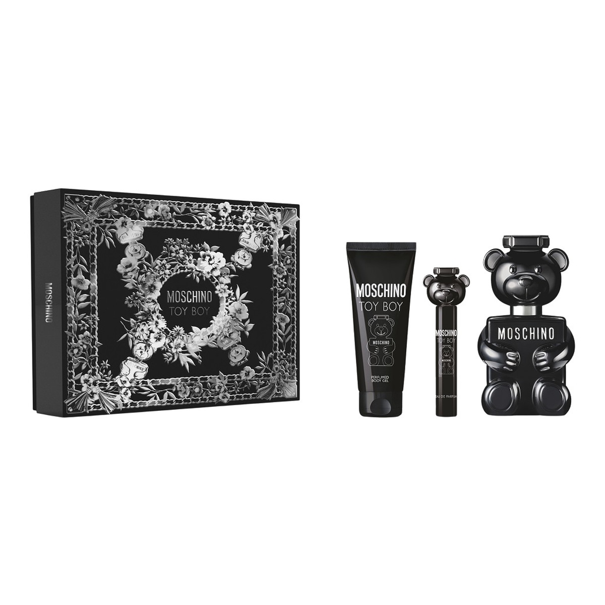 Moschino Toy Boy Zestaw woda perfumowana spray 100ml + żel do ciała 100ml + woda perfumowana spray 10ml