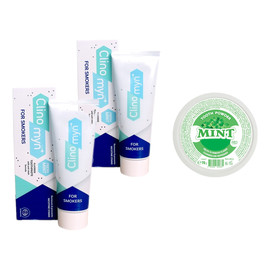 Pasta do zębów dla palaczy Fresh Mint 2x75ml + Proszek do zębów Miętowy 75ml