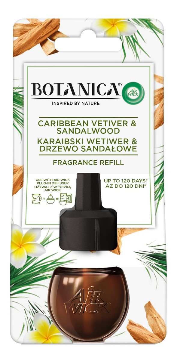 Wkład do elektrycznego odświeżacza Karaibski Wetiwer & Drzewo Sandałowe