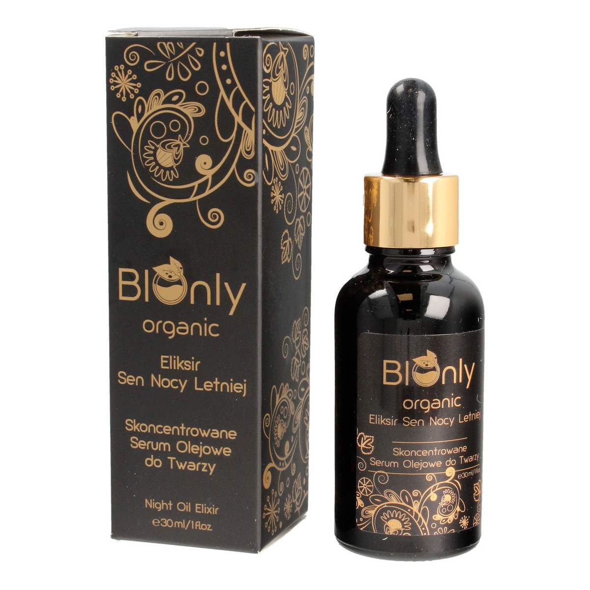 BIOnly Organic Eliksir Sen Nocy Letniej Skoncentrowane Serum olejowe do twarzy 30ml