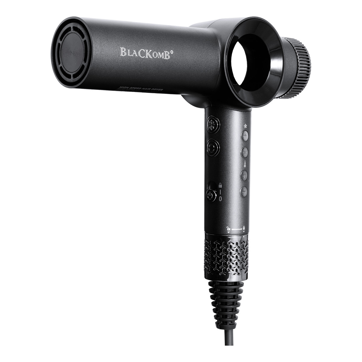 BlacKomb Profesjonalna Suszarka Do Włosów Z Jonami Ujemnymi 1900W + Dyfuzor + Koncentratory Waga 290g 290g