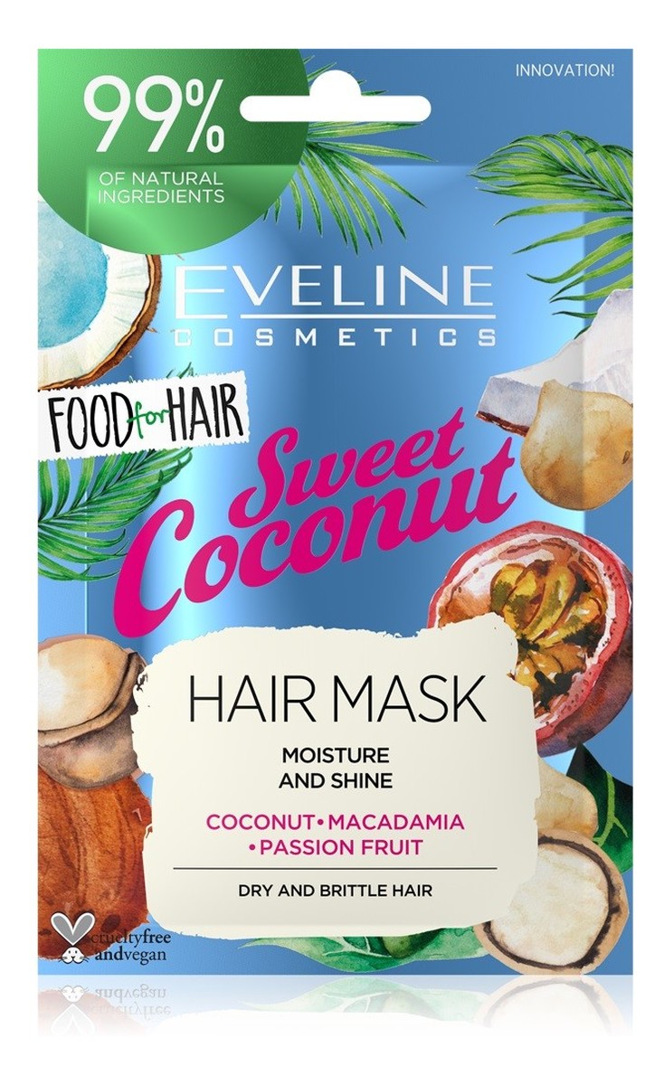 Sweet Coconut Maska do włosów normalnych i cienkich - nawilżenie i połysk
