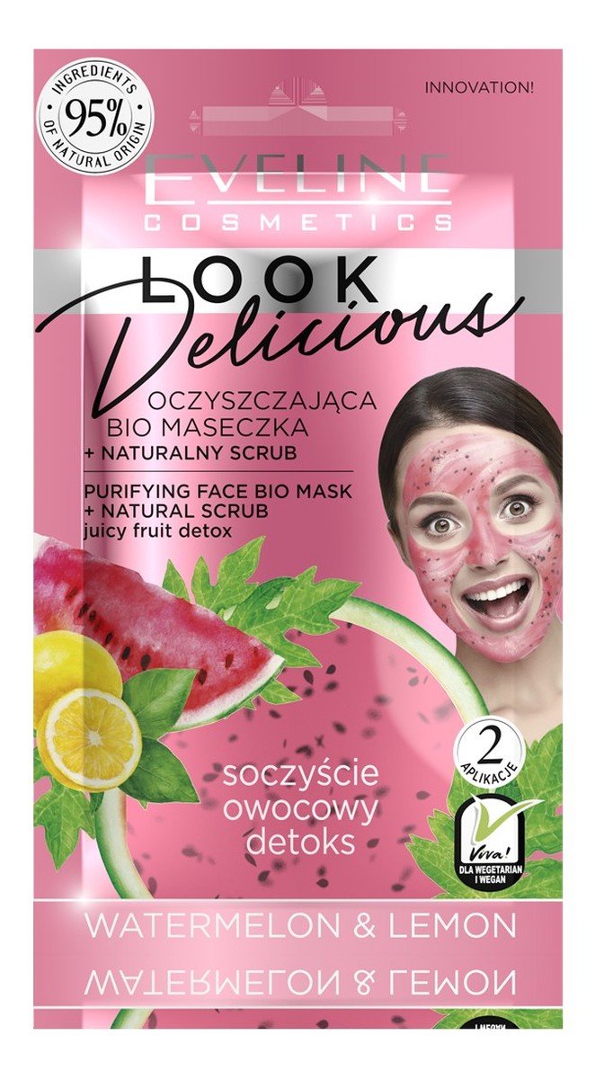 Oczyszczająca Bio Maseczka + naturalny scrub - Watermelon & Lemon