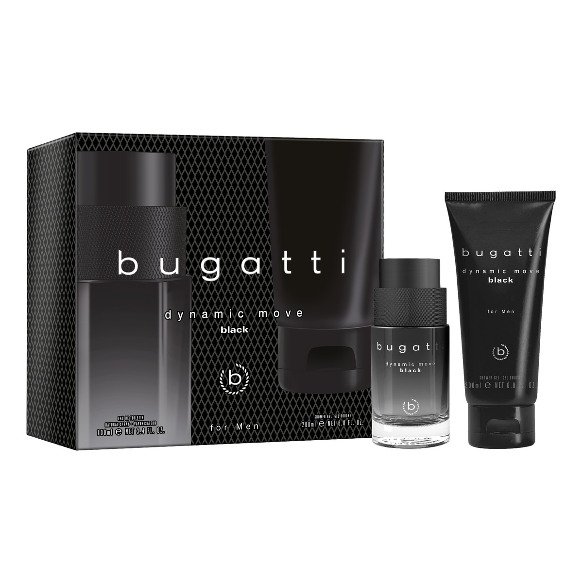 Bugatti Dynamic Move Zestaw prezentowy woda toaletowa 100ml + żel pod prysznic 200ml