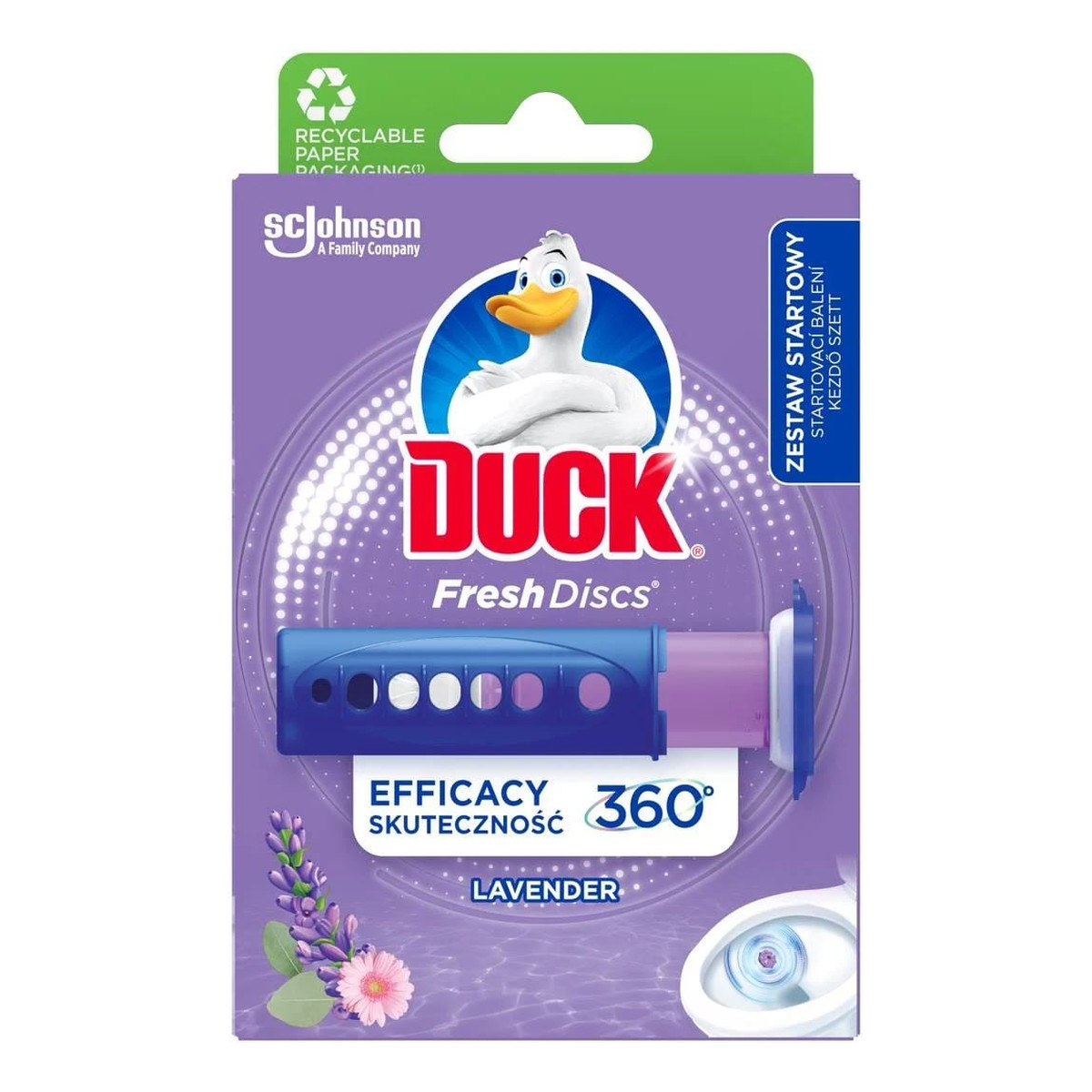 Duck Fresh Discs Żelowe Krążki do wc z aplikatorem Lawenda 6szt. 36ml