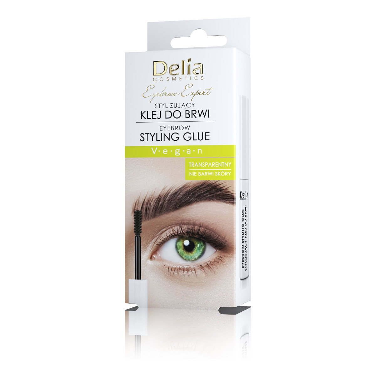 Delia Eyebrow expert stylizujący, transparentny klej do brwi 5g