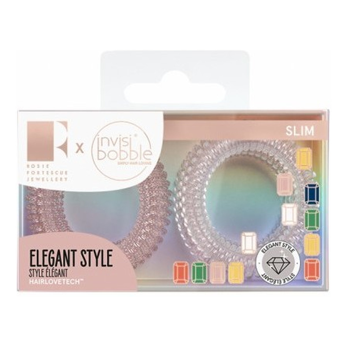 Invisibobble The Elegant Hair Ring Slim Zestaw gumek do włosów Pink Glasess